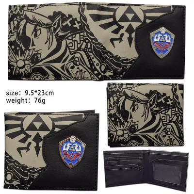 Billetera Trifuerza Legend of Zelda con escudo metálico esmaltado