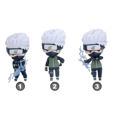 Figura Kakashi Naruto - Estilo chibi con pelo blanco y banda ninja