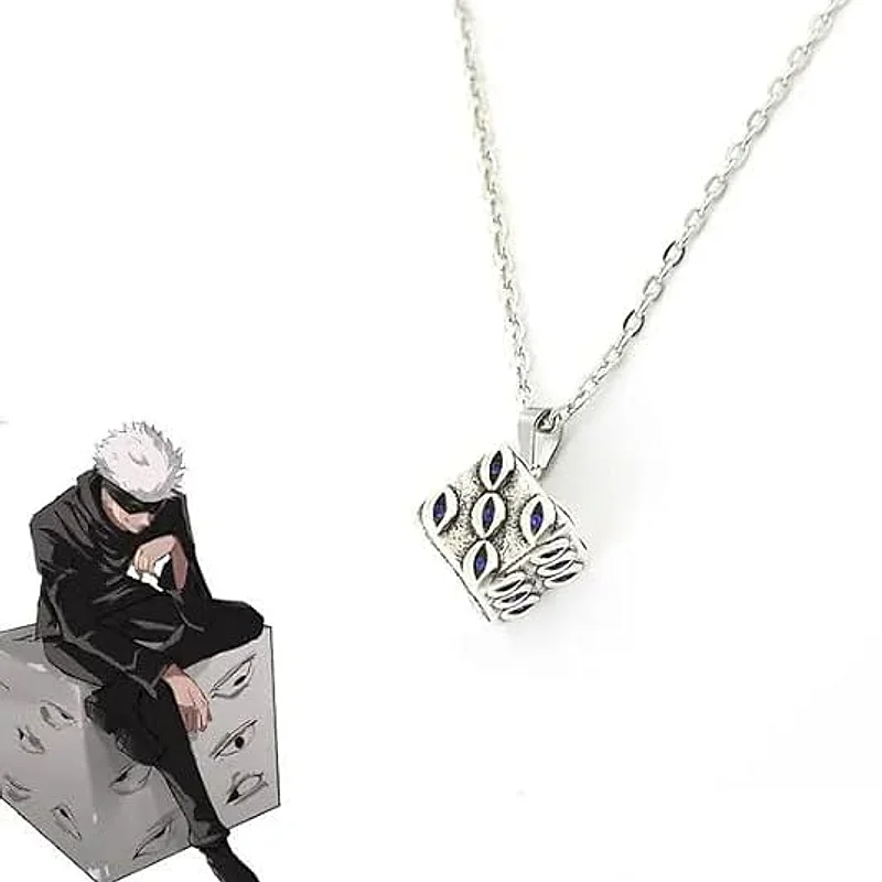 Collar Prisión Confinadora Jujutsu Kaisen con dije plateado