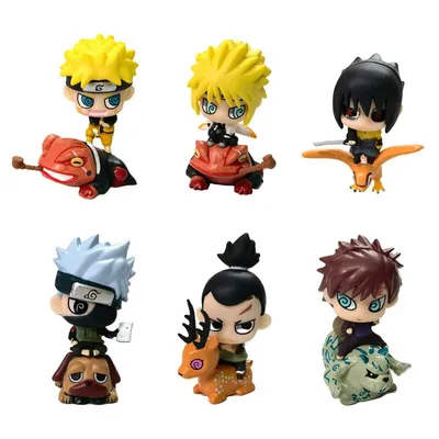 Set de 6 figuras Naruto con invocaciones de personajes del anime