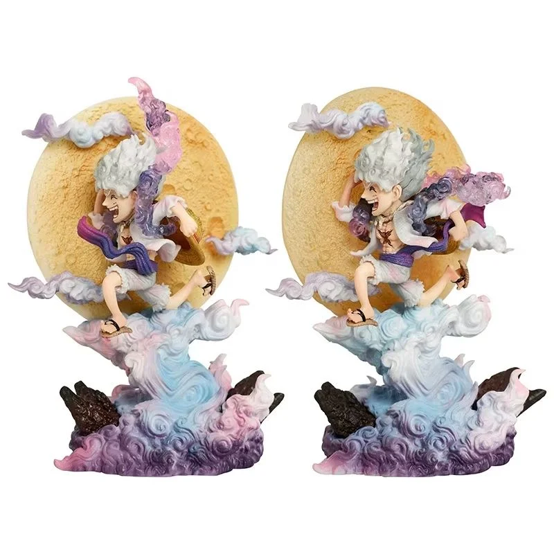 Lámpara Luffy Gear 5 One Piece con nubes decorativas