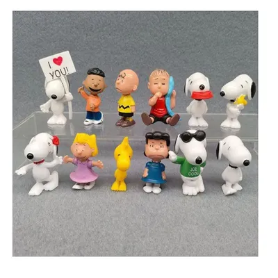 Set de 12 figuras Snoopy y personajes de Peanuts