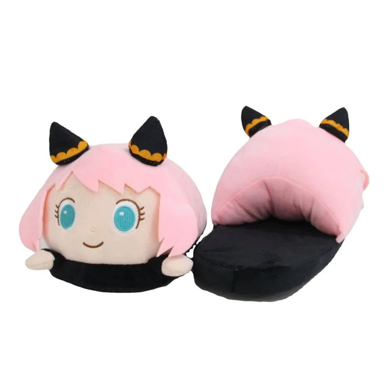 Babuchas Anya Forger Spy × Family con cabello rosa y orejas de demonio