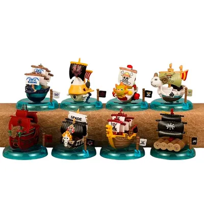 Figuras coleccionables barcos One Piece miniaturas