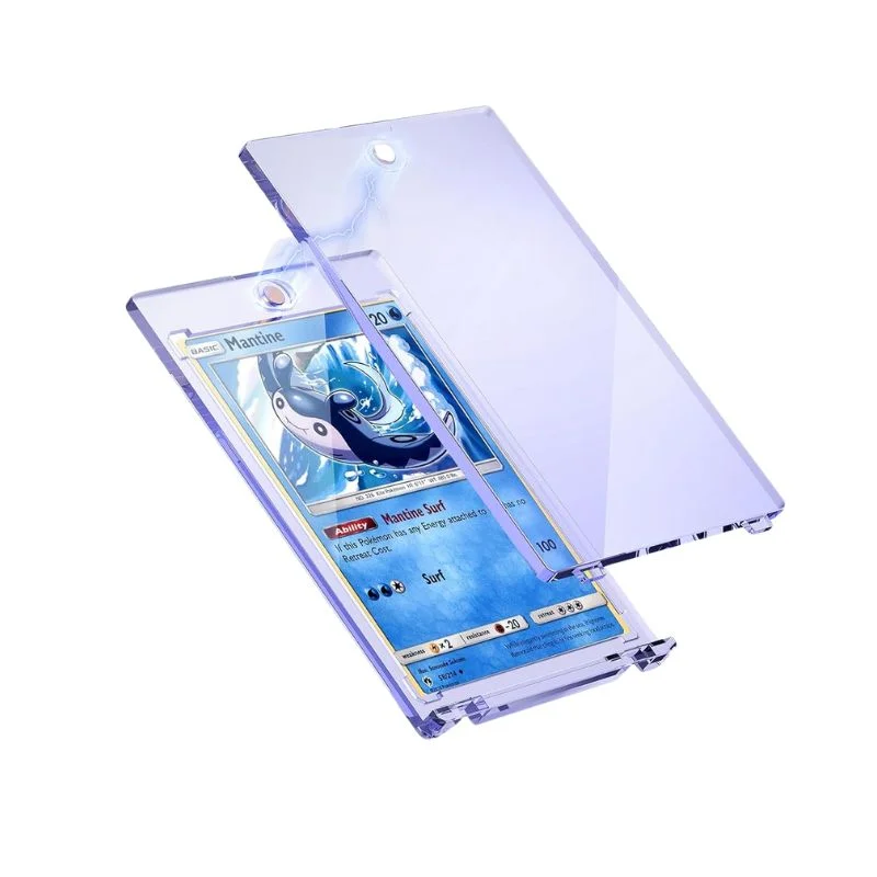 Tarjetero magnético transparente Pokémon con protección UV