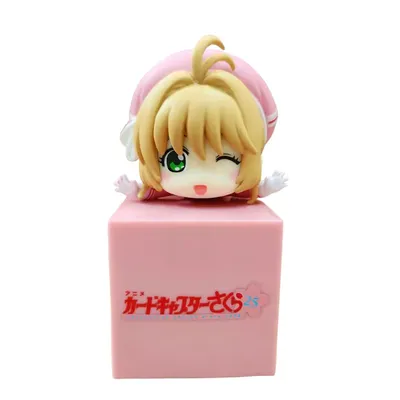 Figura Sakura Kinomoto Cardcaptor Sakura manos arriba base rosa