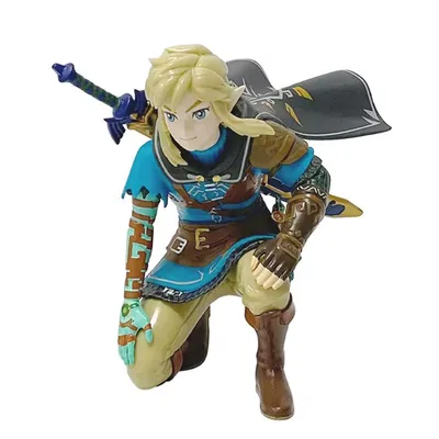 Figura Link de rodillas con Espada Maestra — The Legend of Zelda