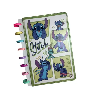 Cuaderno argollado Stitch Disney con espiral multicolor