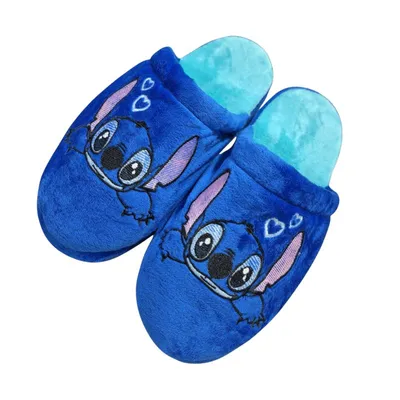 Pantuflas Stitch azules con detalles bordados — Lilo & Stitch