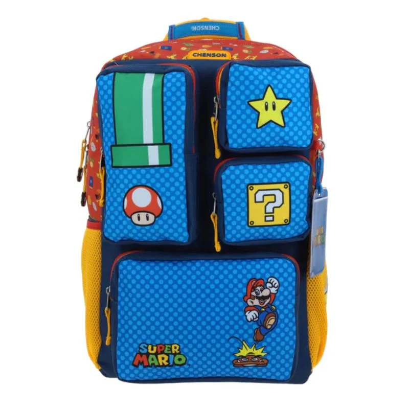 Maleta Super Mario Bros. Con compartimentos y diseño colorido