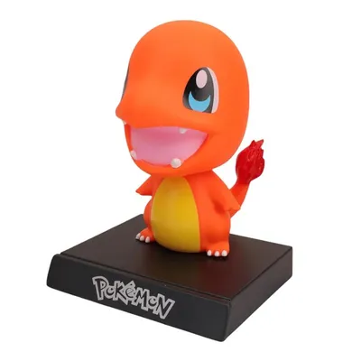Soporte de celular Charmander Pokémon naranja con base negra