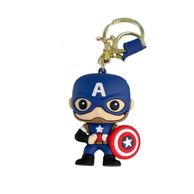 Llavero Capitán América Marvel con escudo rojo y azul