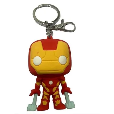 Llavero goma Iron Man rojo y dorado Marvel