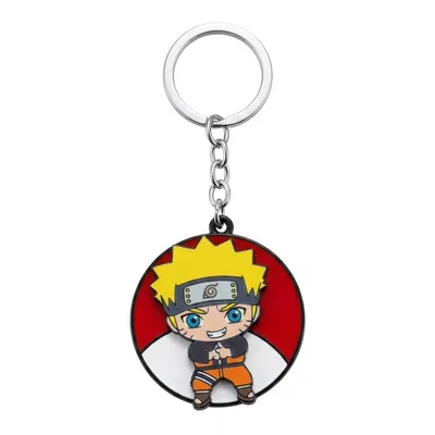 Llavero giratorio Naruto Uzumaki sonriendo con vendaje ninja