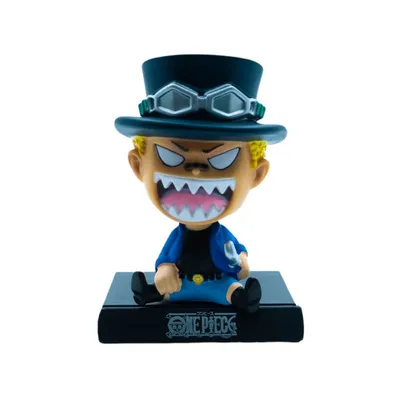 Figura soporte celular Sabo con sombrero One Piece