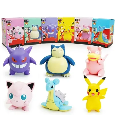 Figuras armables Pokémon Pikachu Gengar Snorlax Jigglypuff Lapras