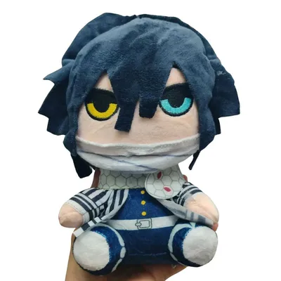 Peluche Iguro Obanai Kimetsu no Yaiba ojos heterocromáticos
