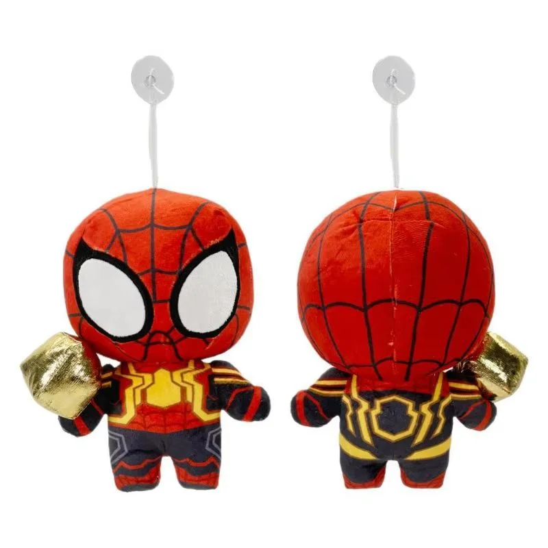 Peluche Spider-Man Marvel con traje rojo y brazos dorados