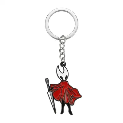 Llavero Hornet Hollow Knight con traje rojo y máscara