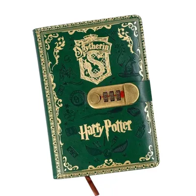 Agenda Slytherin con cierre de clave Harry Potter