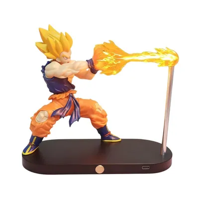 Lámpara Son Goku Super Saiyan disparando Kamehameha — Dragon Ball