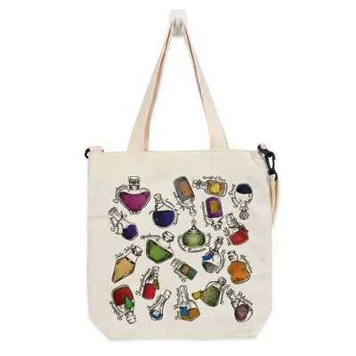 Bolsa tote con pociones Harry Potter en colores vibrantes