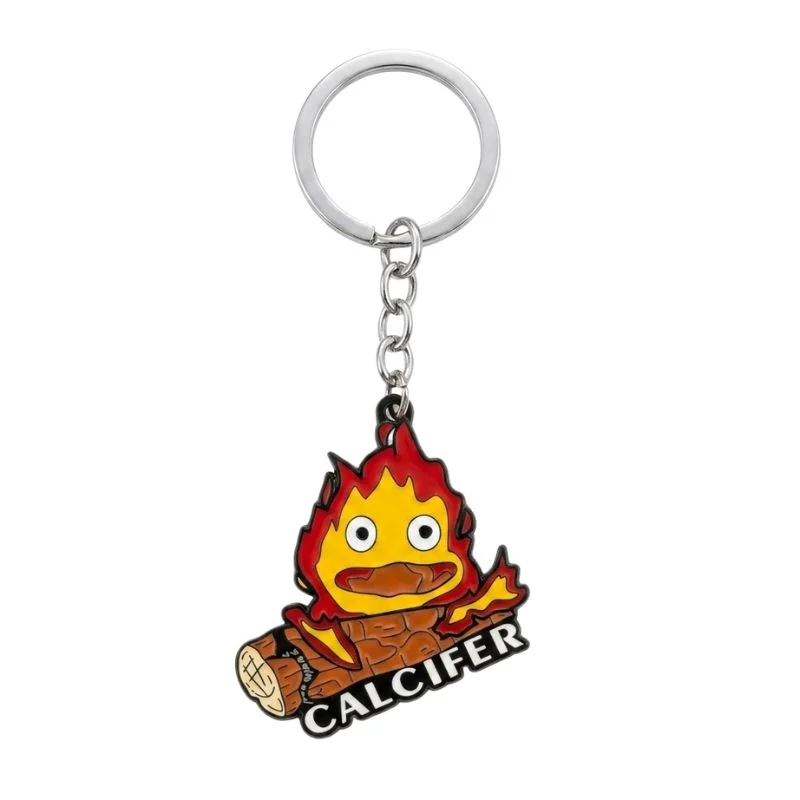 Llavero Calcifer Studio Ghibli con tronco