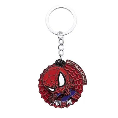 Llavero giratorio Spiderman Marvel con diseño de cabeza en relieve