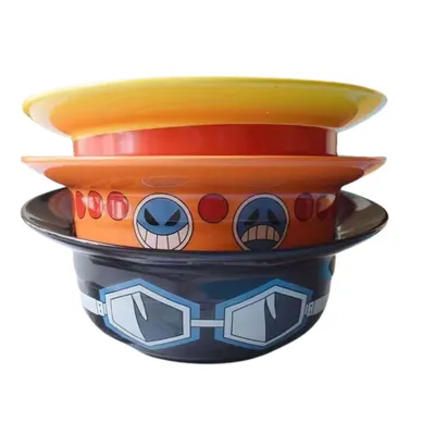 Set de bowls One Piece con Luffy, Ace y Sabo apilables