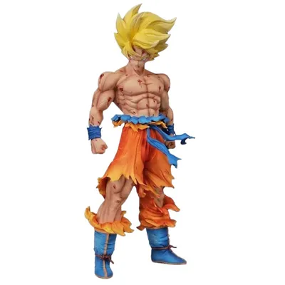Figura Son Goku Super Saiyan Dragon Ball con cabello dorado