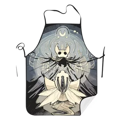 Delantal Hollow Knight con el Caballero Pálido y personajes del juego