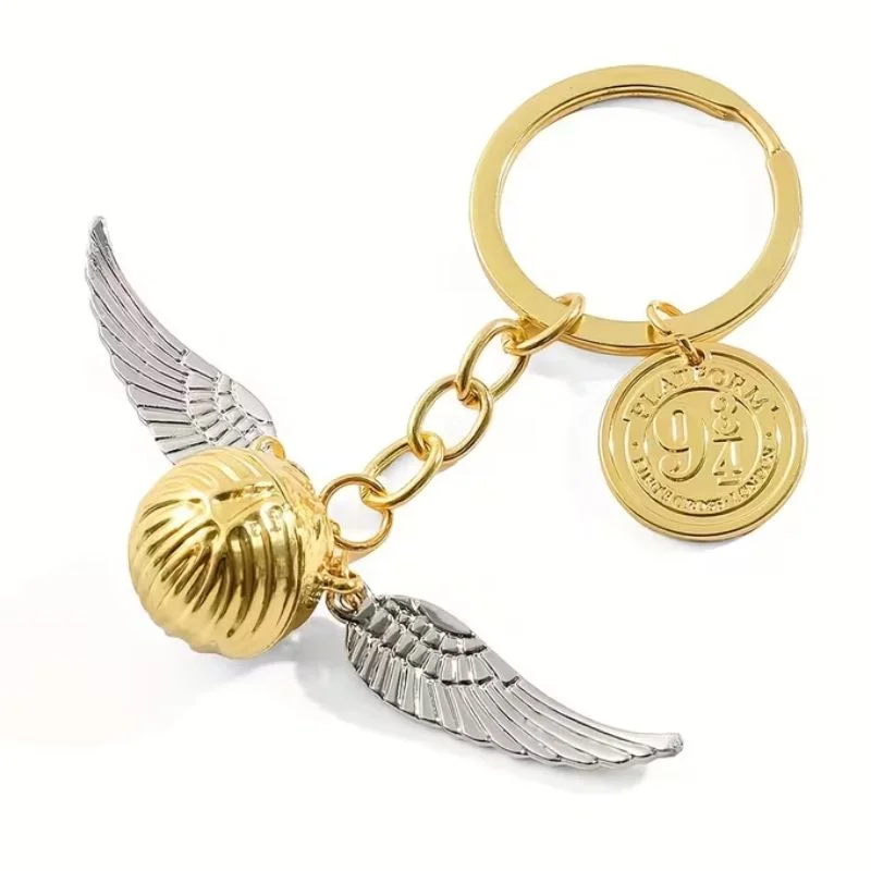 Llavero Snitch Dorada con moneda Plataforma 9 3/4 Harry Potter