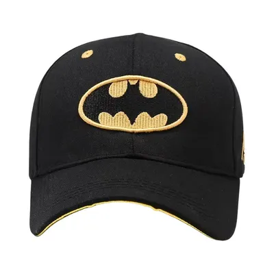 Gorra negra Batman con logo bordado amarillo DC Comics