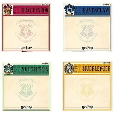 Notas adhesivas de las cuatro casas de Hogwarts — Harry Potter