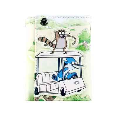 Billetera Mordecai y Rigby Un Show Más con carrito de golf