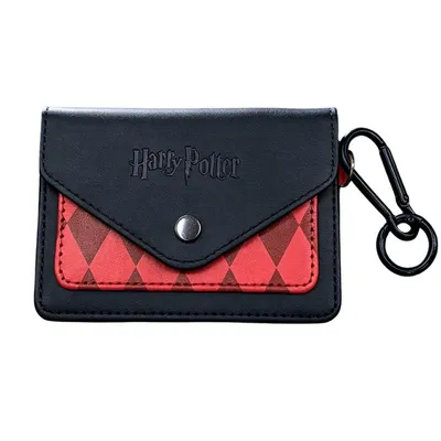 Tarjetero Harry Potter Gryffindor rojo y negro con llavero
