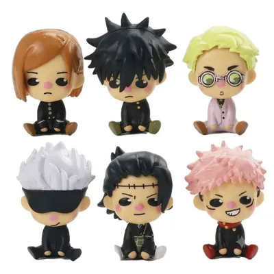 Set 6 figuras chibi Jujutsu Kaisen personajes principales