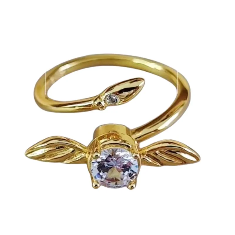 Anillo Snitch Dorada dorado con alas de Harry Potter