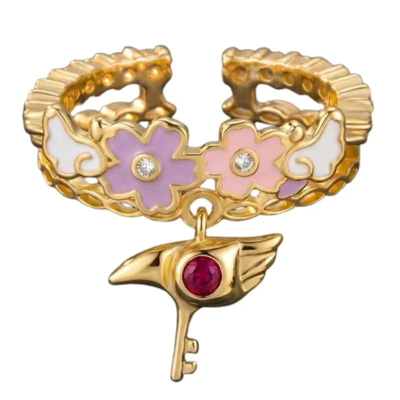 Anillo doble ajustable Llave de la Estrella Cardcaptor Sakura dorado