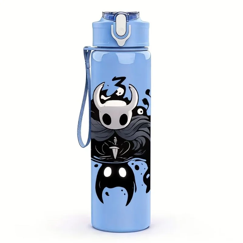 Botella de agua azul Hollow Knight con El Caballero