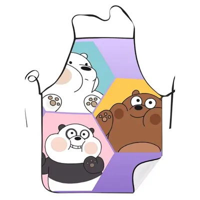 Delantal de cocina con personajes de Escandalosos y We Bare Bears