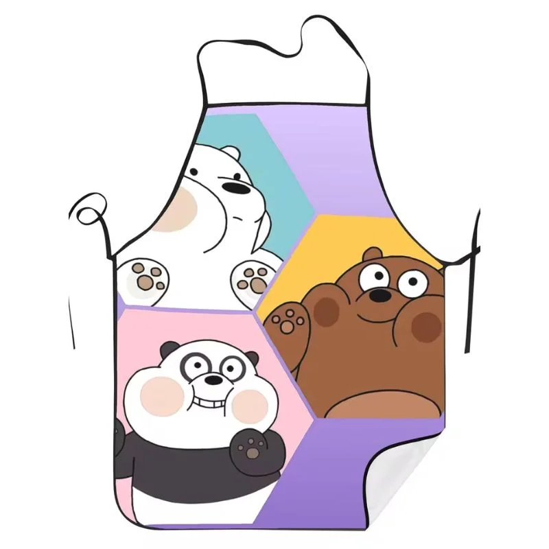Delantal de cocina con personajes de Escandalosos y We Bare Bears