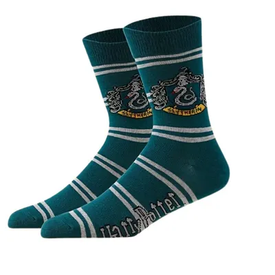 Medias Slytherin Harry Potter verde con escudo dorado