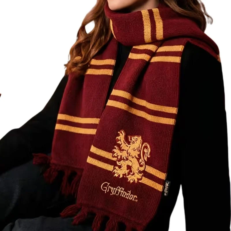 Bufanda tejida Gryffindor roja y dorada de Harry Potter