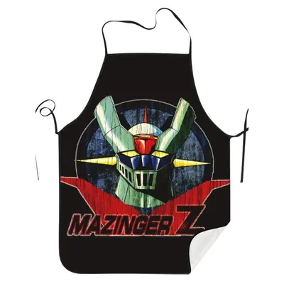 Delantal de cocina negro con Mazinger Z anime