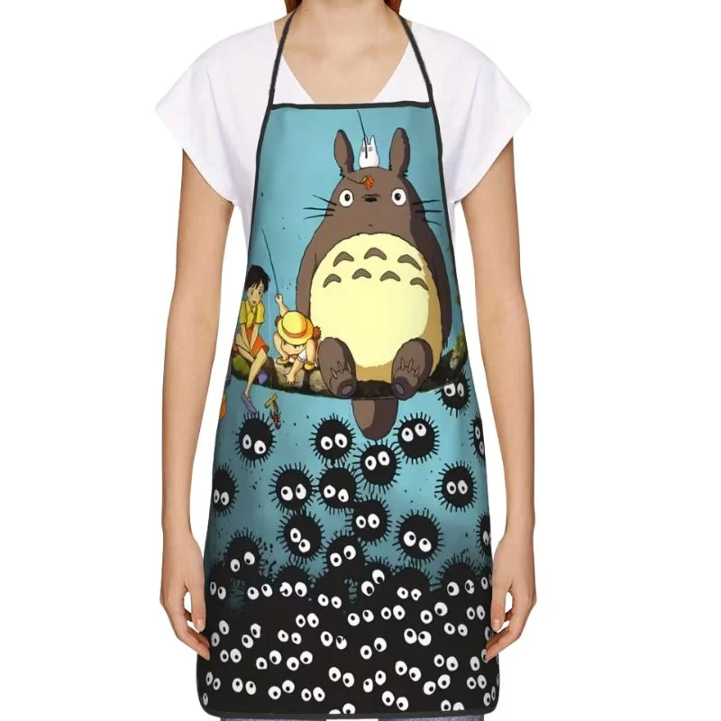 Delantal de cocina Mi Vecino Totoro con espíritus de hollín