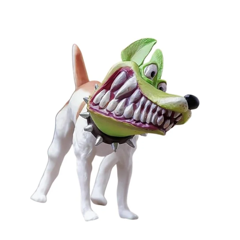 Figura Milo La Máscara con cabeza monstruosa verde y dientes púrpuras