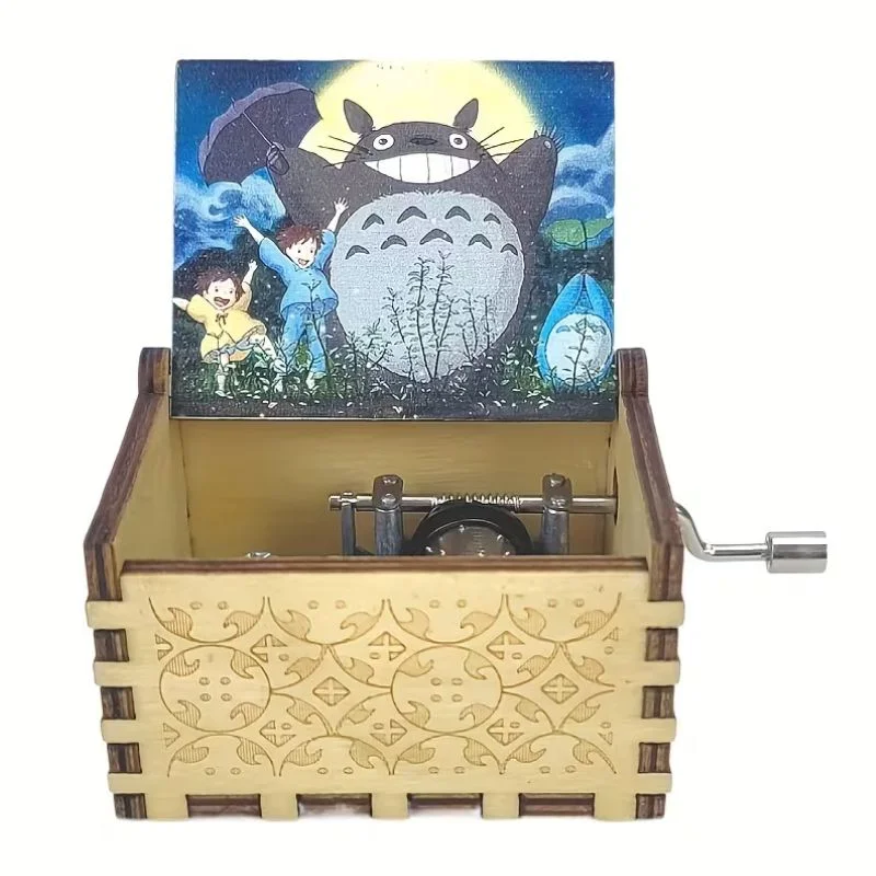 Caja musical Mi Vecino Totoro con manivela y diseño Studio Ghibli