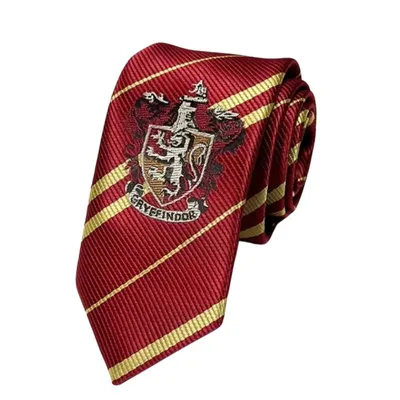 Corbata Gryffindor roja y dorada con escudo bordado de Harry Potter