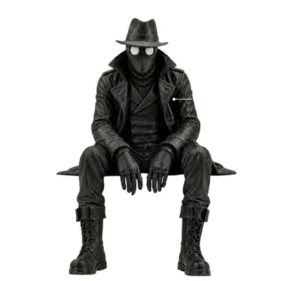 Figura Spider-Man Noir Marvel sentado con sombrero y gafas